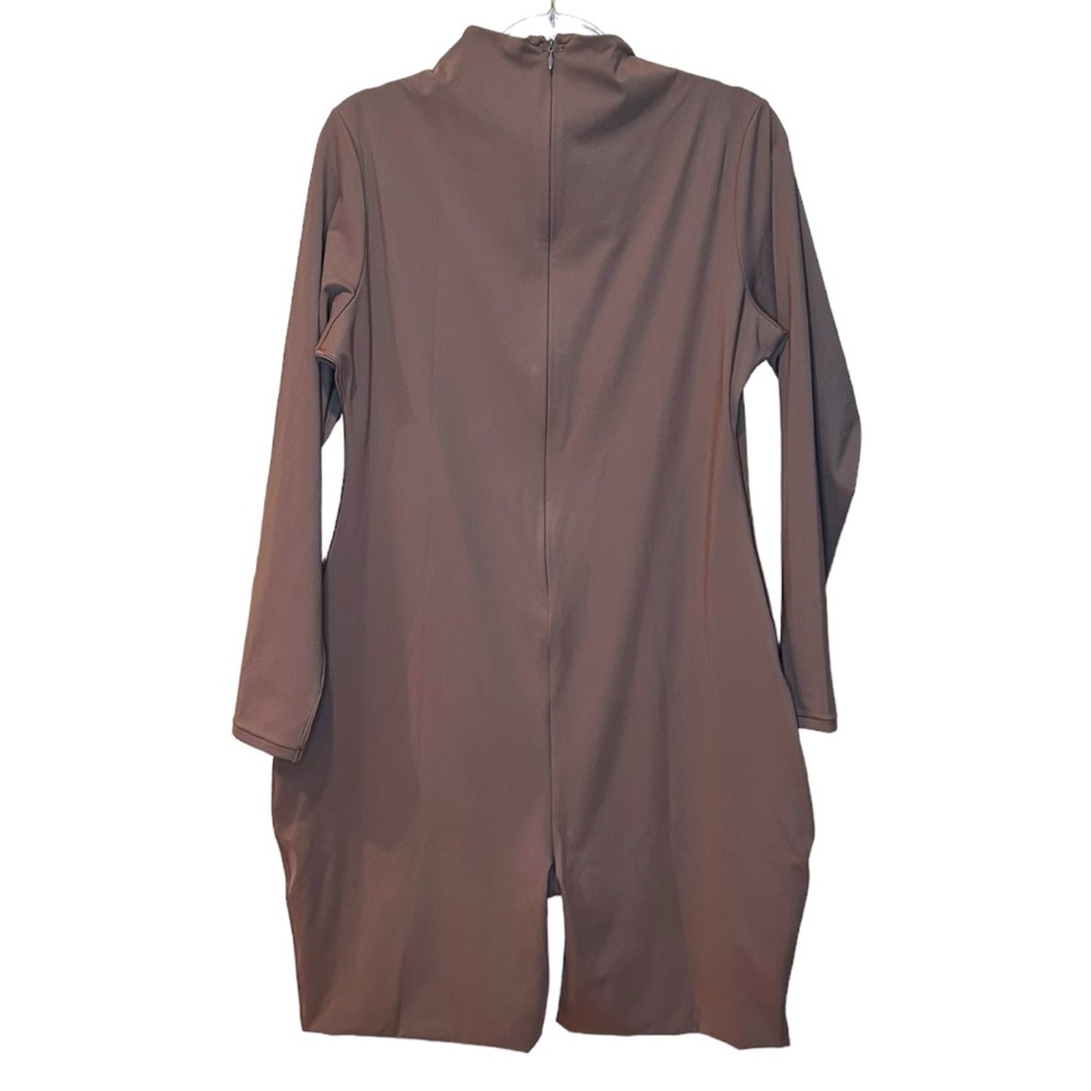 SKIMS All In One Mid Thigh High Mockneck Jumpsuit in 4XL Umber - Picture 6 of 8